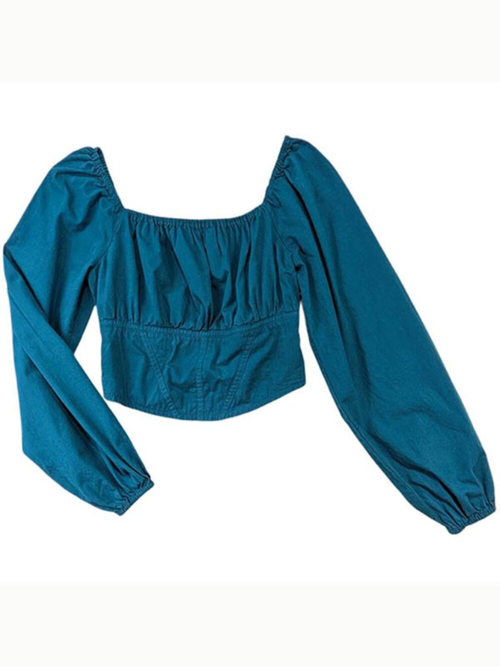 Japna Bustier Top Womens M‎ Blue Festival Ren Faire Cottage Fairy Milkmaid